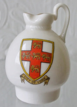 Antique W.H. Goss ~ York Roman Ewer ~ A.C.C. No. 306a ~ City of York ~ * MATCHING ARMS *