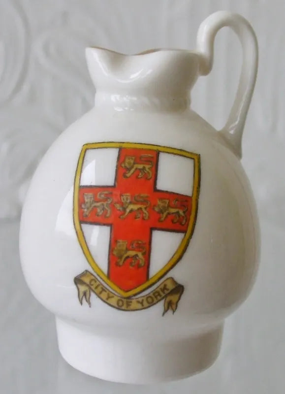Antique W.H. Goss ~ York Roman Ewer ~ A.C.C. No. 306a ~ City of York ~ * MATCHING ARMS *