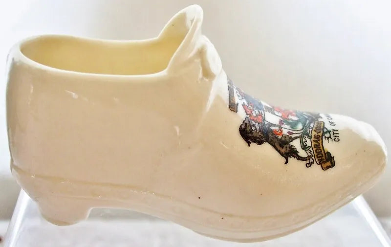 Antique W.H. Goss ~ Lancashire Clog ~ A.C.C. No. 317 ~ City of Cardiff