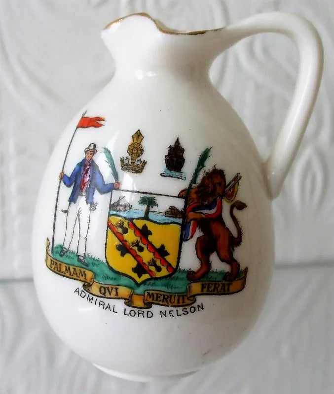 Antique W.H. Goss ~ Chichester Roman Ewer ~ A.C.C. No. 59 ~ Admiral Lord Nelson