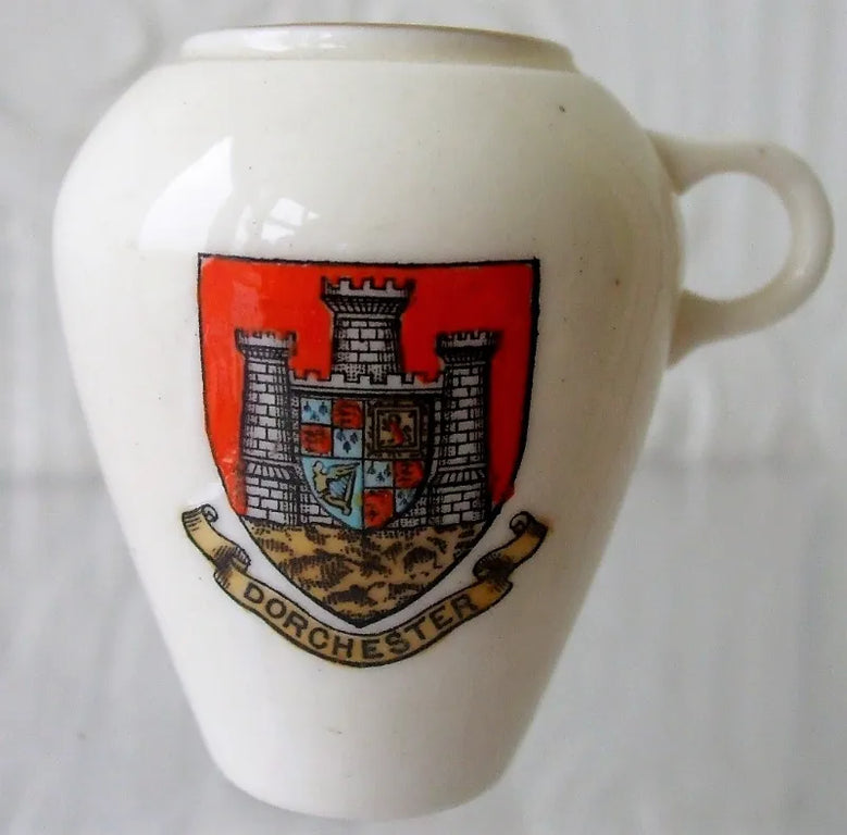 Antique W.H. Goss ~ Dorchester Roman Cup ~ A.C.C. No. 89 ~ Dorchester * MATCHING ARMS *