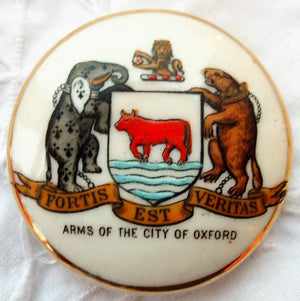 Antique W.H. Goss ~ Lid / Cover { Small } ~ City of Oxford