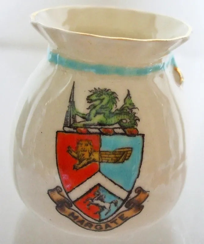 Antique W.H. Goss ~ Fairy Bag Vase ~ Crinkle Top ~ Margate