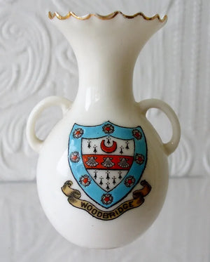 Antique W.H. Goss ~ Fairy Trumpet-top Vase, Crinkle top ~ Woodbridge
