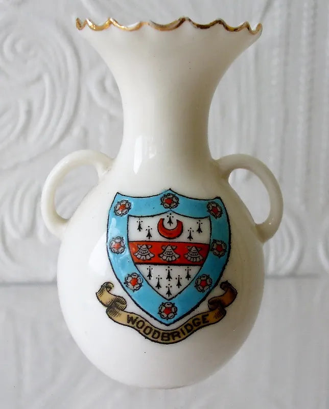 Antique W.H. Goss ~ Fairy Trumpet-top Vase, Crinkle top ~ Woodbridge