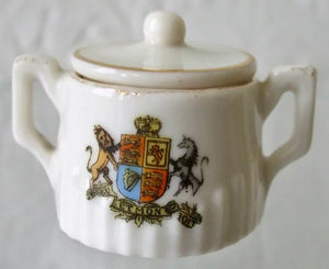 Antique W.H. Goss ~ Sugar Basin and Cover ~ Royal Arms