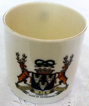 Antique W.H. Goss ~ Square One Handled Mug ~ Duke of Devonshire