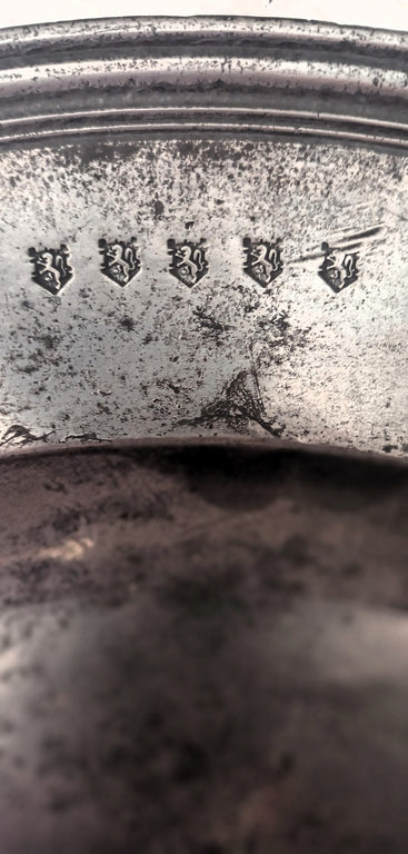 Antique English Georgian Pewter Dish / Charger