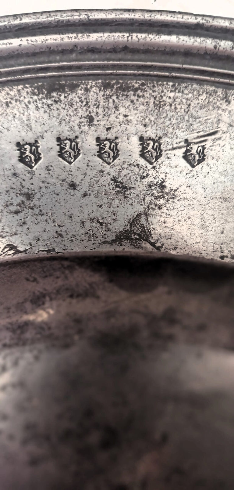 Antique English Georgian Pewter Dish / Charger