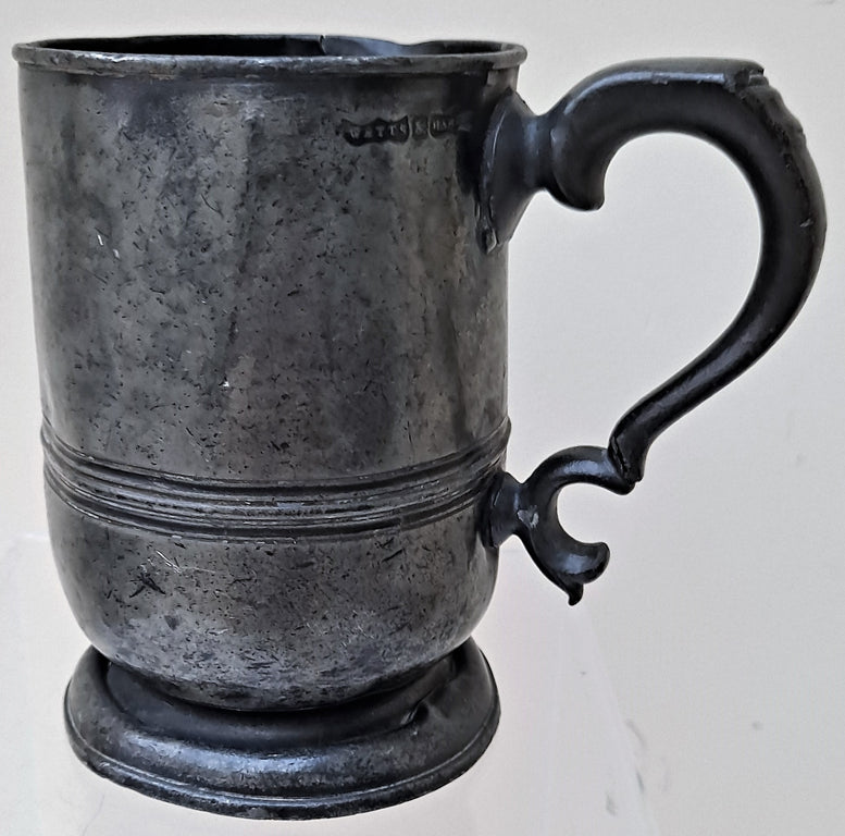 Watts and Harton Pewter Pint Mug 1a