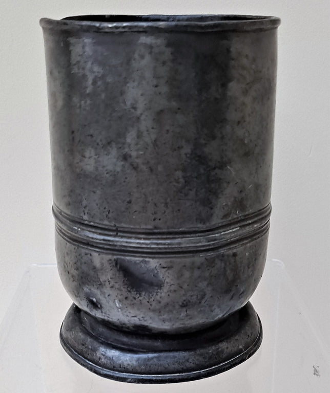 Antique English Georgian Pewter Pint Mug ~ Watts & Harton