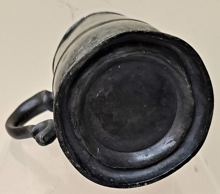 Antique English Georgian Pewter Pint Mug ~ Watts & Harton