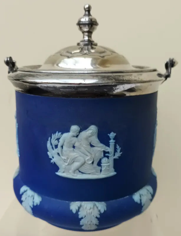 Antique English Wedgwood Jasperware Biscuit Barrel