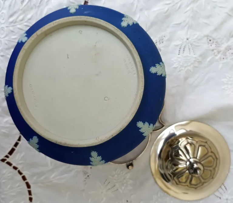 Antique English Wedgwood Jasperware Biscuit Barrel