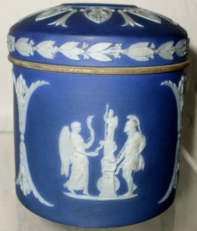 Antique Victorian Wedgwood Jasper Ware Hair Tidy