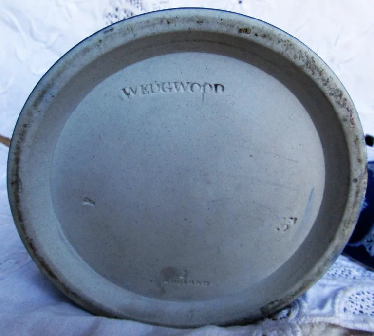 Antique Victorian Wedgwood Jasper Ware Tobacco Jar & Cover