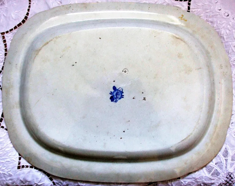 Victorian Blue & White Transfer 