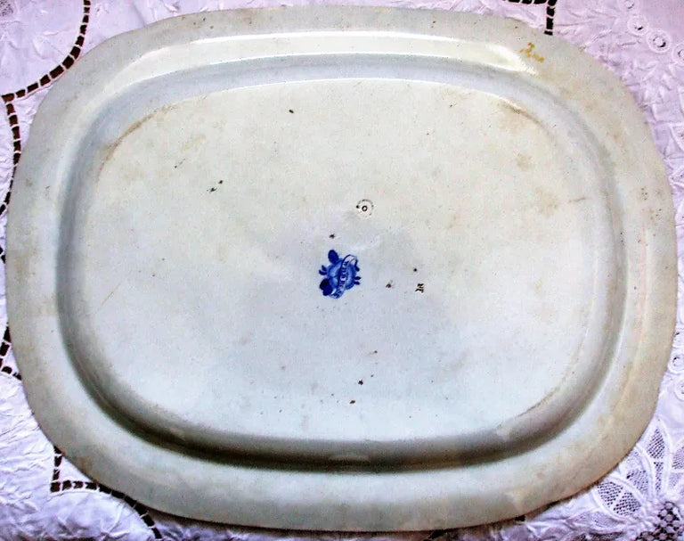 Victorian Blue & White Transfer 