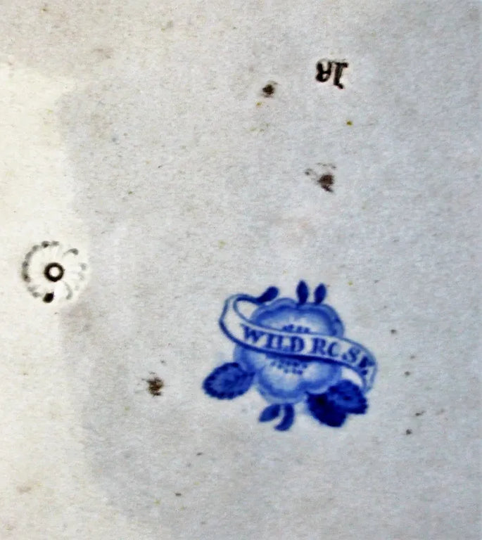 Victorian Blue & White Transfer 