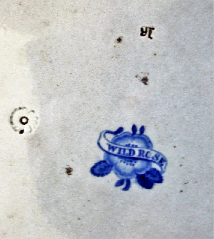 Victorian Blue & White Transfer 