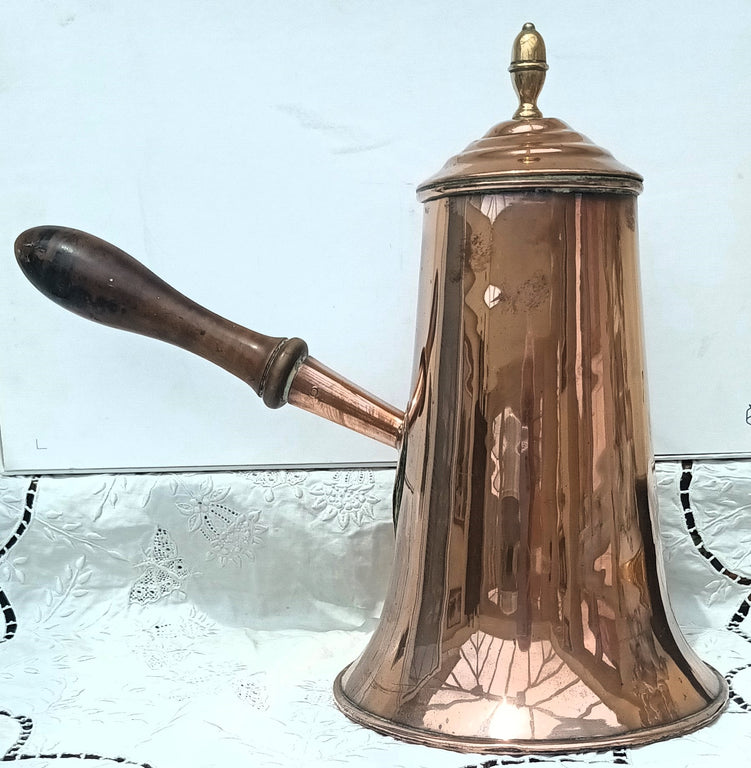 Antique English Georgian Copper Coffee Pot ~ William Soutter & Sons