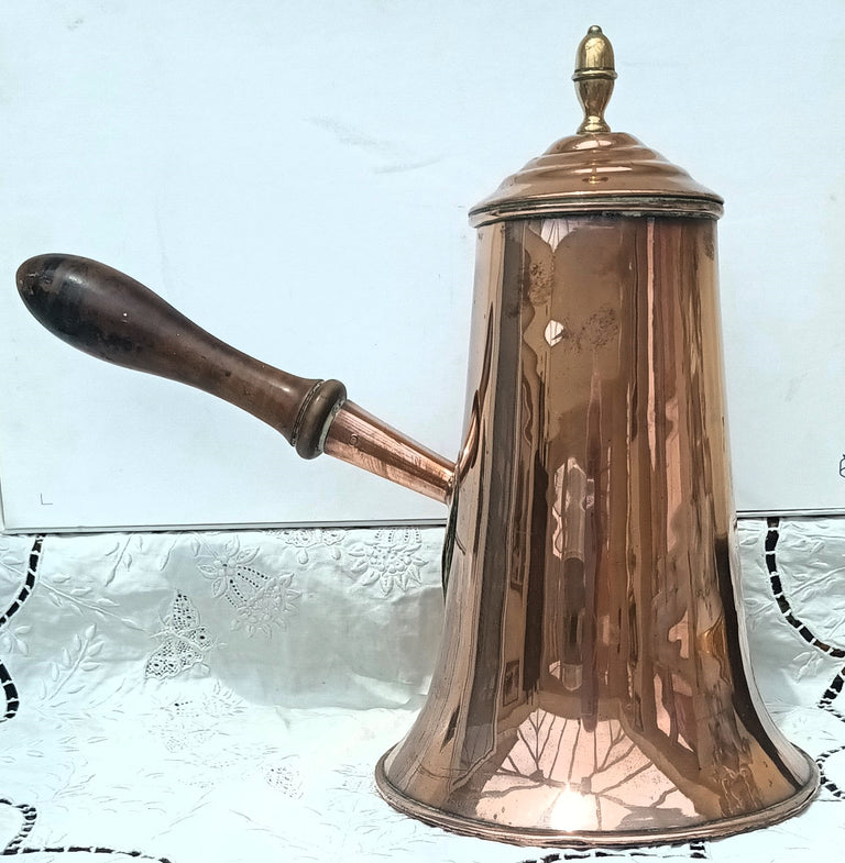 Antique English Georgian Copper Coffee Pot ~ William Soutter & Sons