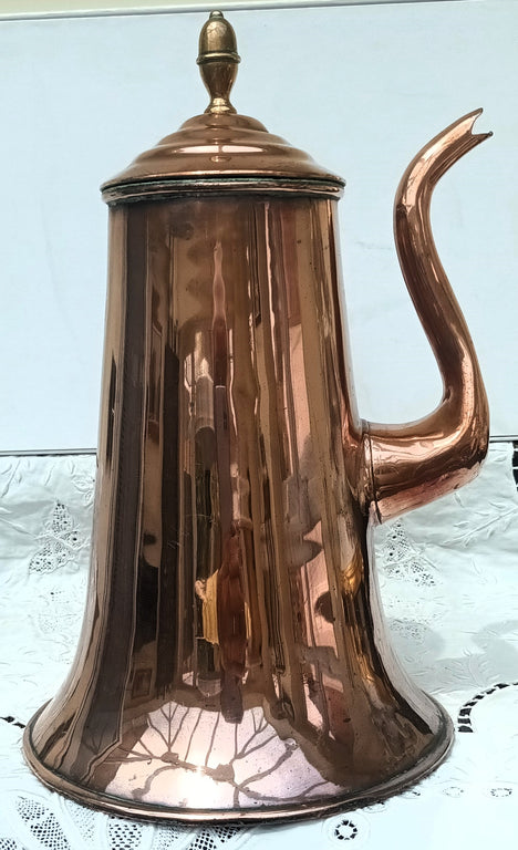 Antique English Georgian Copper Coffee Pot ~ William Soutter & Sons