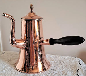 Antique English Georgian Copper Coffee Pot ~ William Soutter & Sons