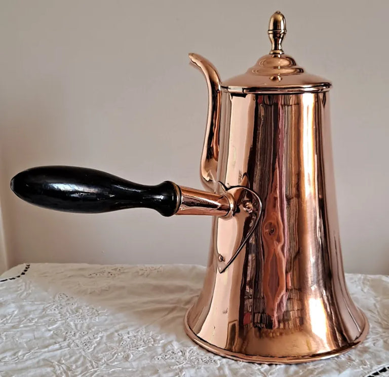Antique English Georgian Copper Coffee Pot ~ William Soutter & Sons