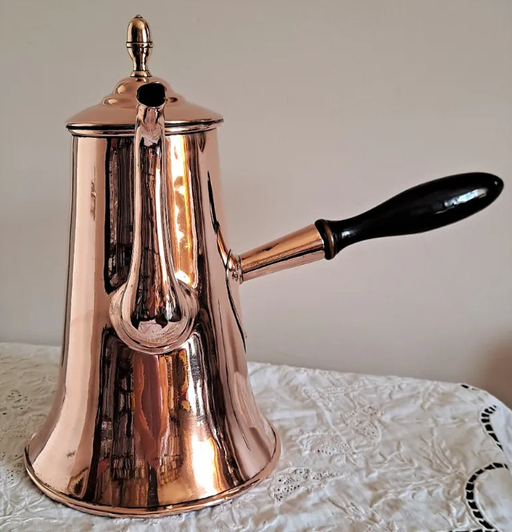 Antique English Georgian Copper Coffee Pot ~ William Soutter & Sons