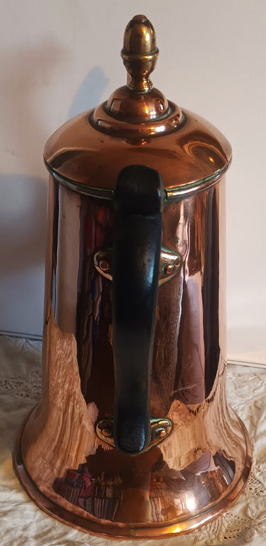 Antique English Victorian Copper Coffee Pot ~ William Soutter & Sons