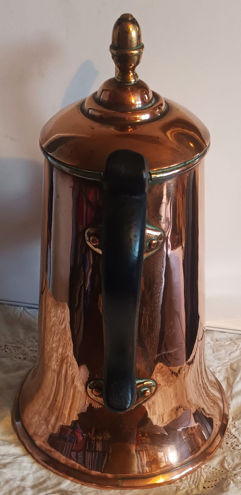 Antique English Victorian Copper Coffee Pot ~ William Soutter & Sons