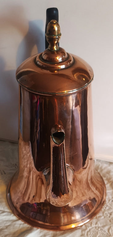 Antique English Victorian Copper Coffee Pot ~ William Soutter & Sons