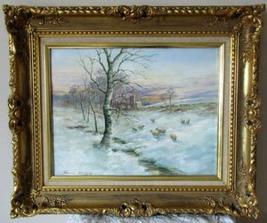 Winter ~ Foraging ~ Watercolour ~ Reg Johnson ~ c.1991