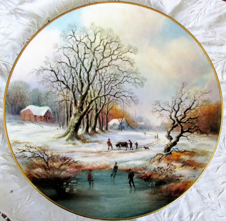 Porcelain Dished Cabinet Plate ~ 