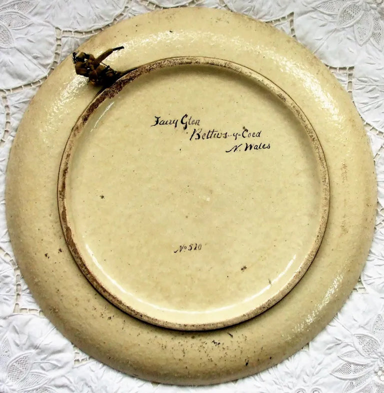 Antique English Victorian Copeland Pottery Plaque ~ 