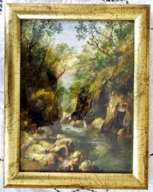 Antique Victorian Ceramic Plaque "Fairy Glen ~ Betws-y-Coed"  William Yale