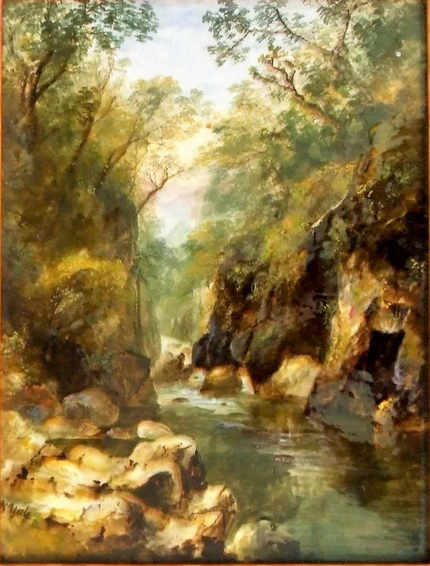 Antique Victorian Ceramic Plaque 