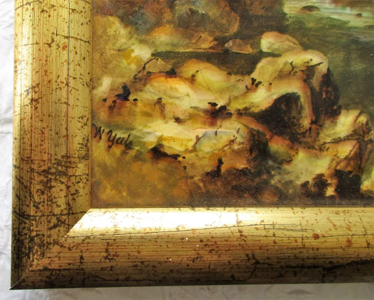 Antique Victorian Ceramic Plaque 