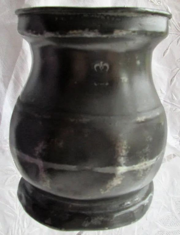 Georgian Pewter Half Pint Baluster Measure ~ Yates & Birch