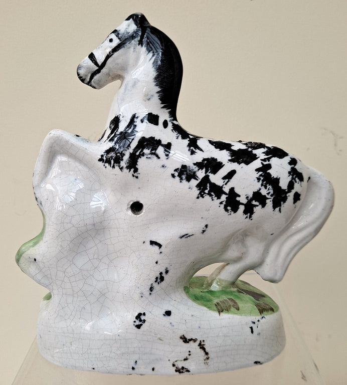 Antique Victorian Staffordshire Prancing Zebra