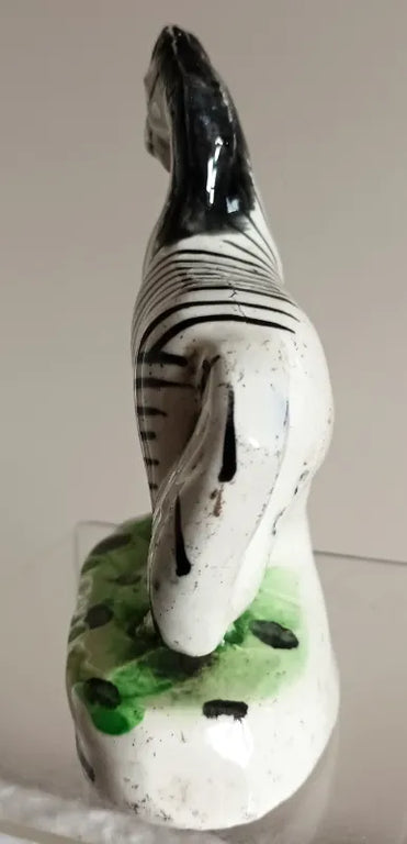 Antique Victorian Staffordshire Prancing Zebra